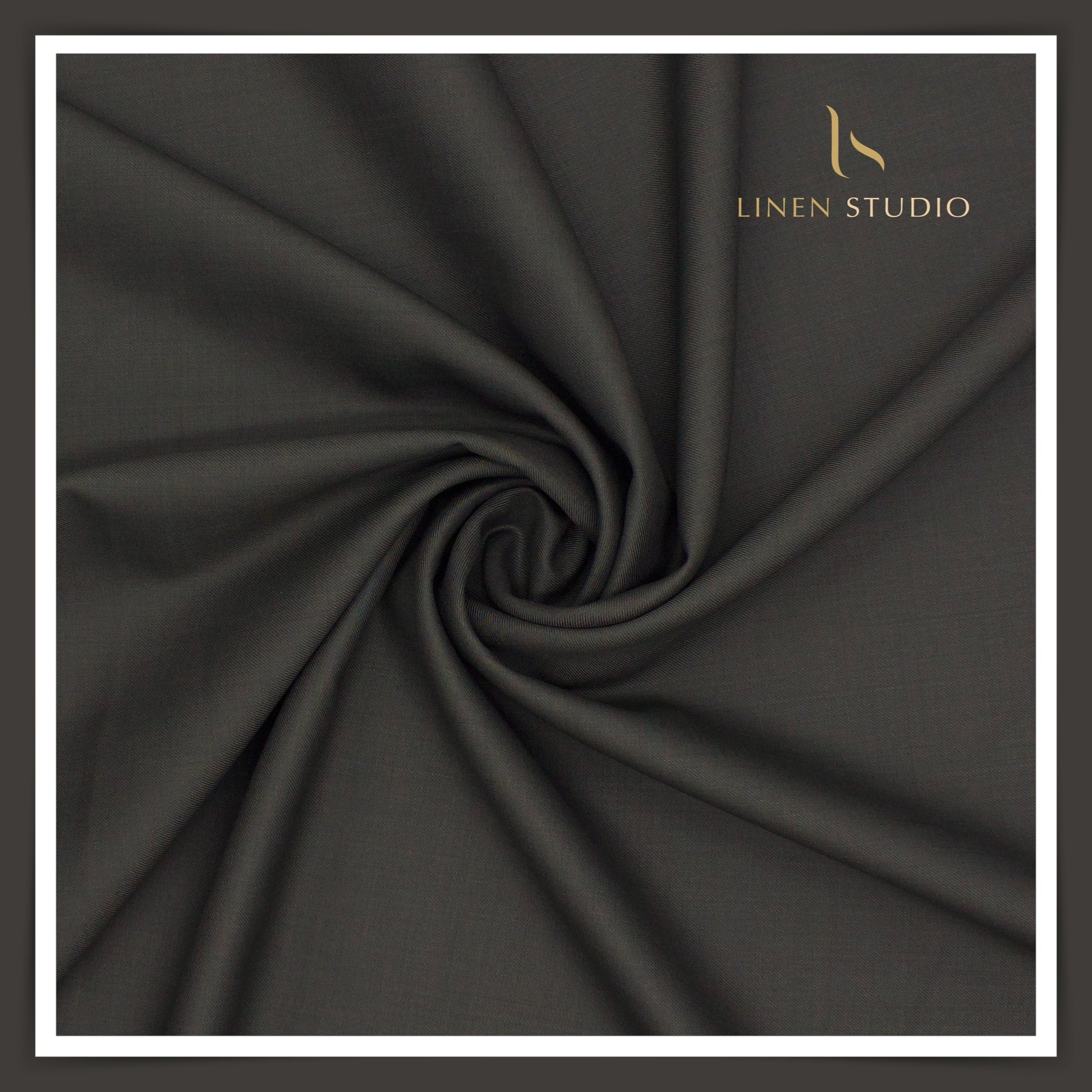 Super 150's Australian Merino Wool by Vercelli - Shadow Grey - Linen Studio