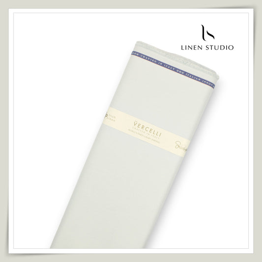 2/100's Wrinkle Resistant Supima Cotton Shirting by Vercelli - Pastel Lightest Green (NEW)