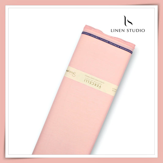 2/100's Wrinkle Resistant Supima Cotton Shirting by Vercelli - Mandys Pink (NEW)