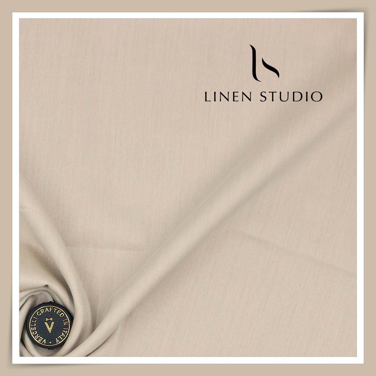 2/100's Wrinkle Resistant Supima Cotton Shirting by Vercelli - Storm Dust (NEW)