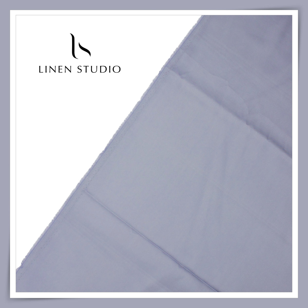 100% Supima Cotton Shirting by Vercelli Italy - 80's Aluminium Plain (FLAT RATE)