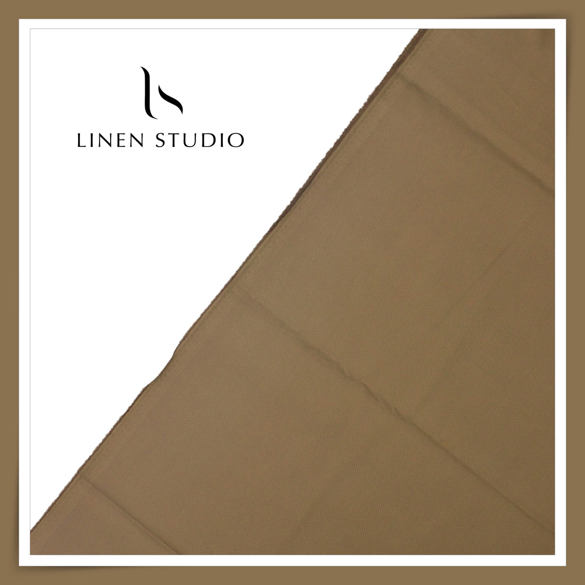 100% Supima Cotton Shirting by Vercelli Italy - 80's Dull Brown Plain (FLAT RATE)