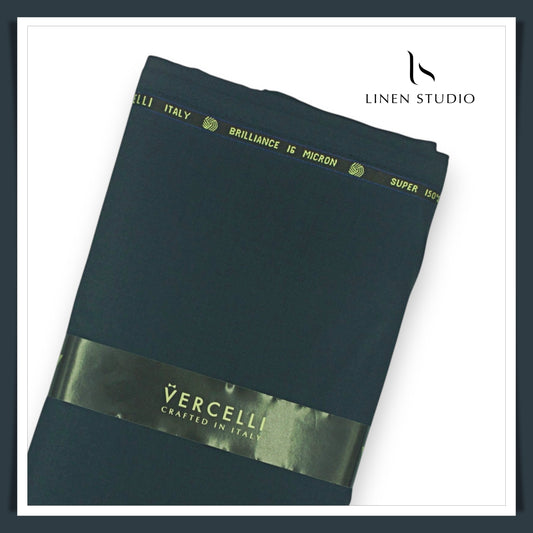 Super 150's Australian Merino Wool by Vercelli - Space Green (Highest Selling)