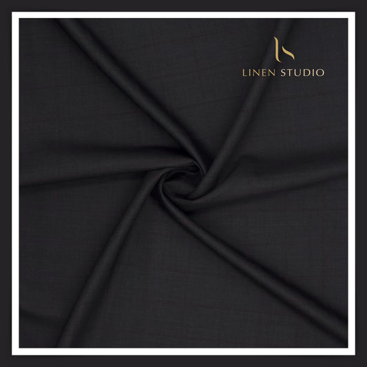 Super 150's Australian Merino Wool by Vercelli - Thunder Grey with Subtle Maroon Checks (NEW)