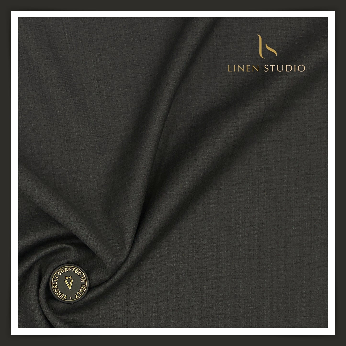 Super 150's Australian Merino Wool by Vercelli - Charcoal Grey (NEW)