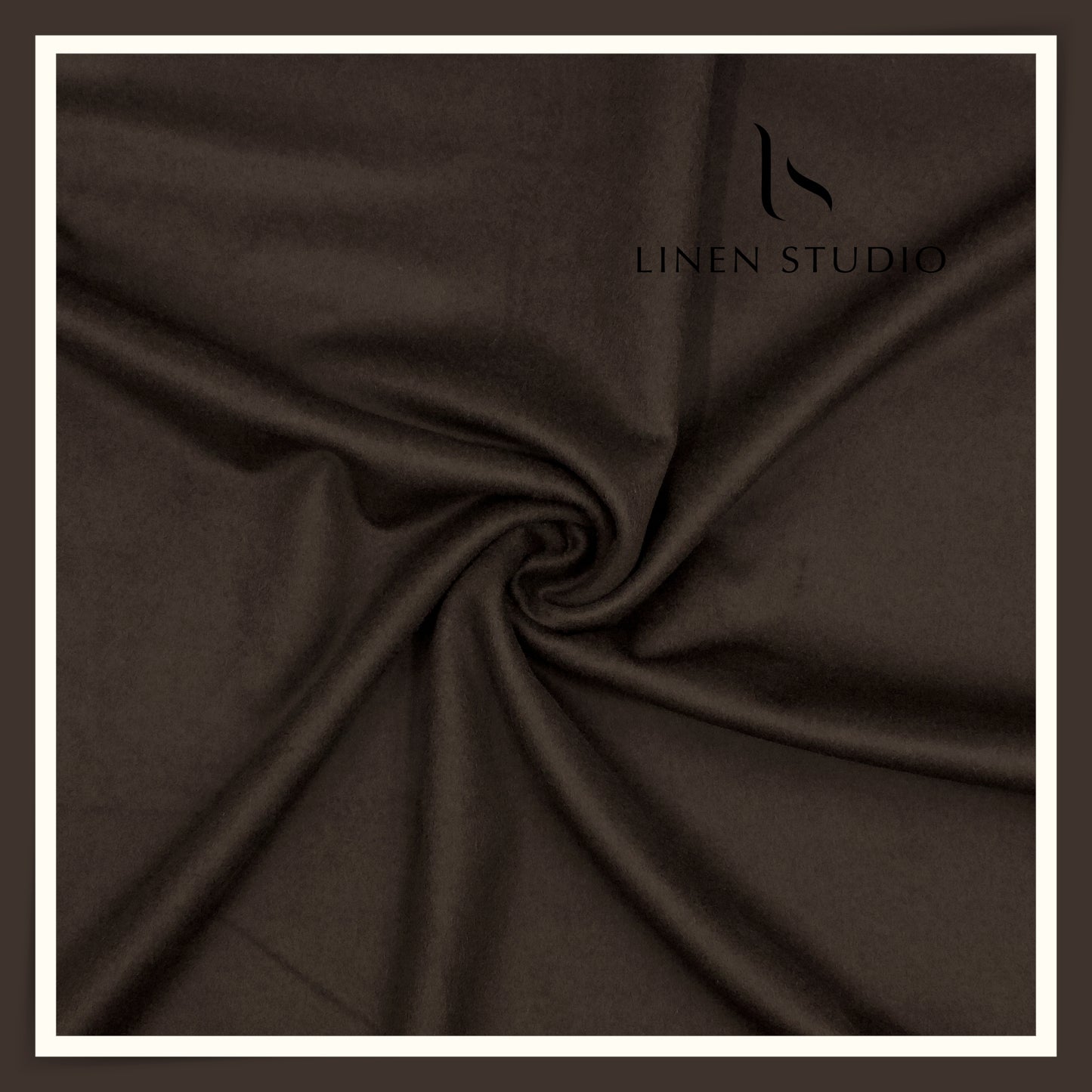 100% Pure 160's Australian Merino Wool by Vercelli - Milled Oil Brown (NEW)