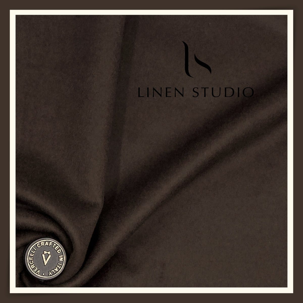 Vercelli Italy Cashwool Super 160’s Pure Australian Merino Wool Felted Suiting - Oil Brown (NEW)