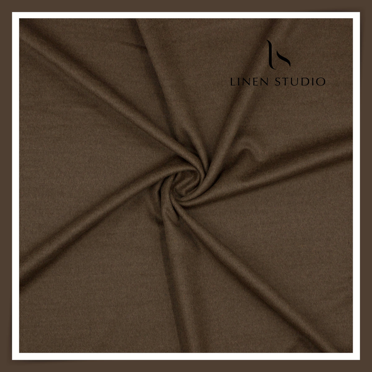 Vercelli Italy Cashwool Super 160’s Pure Australian Merino Wool Felted Suiting - Cafe Noir Brown (NEW)