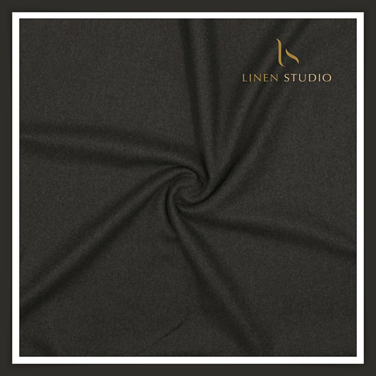 100% Pure 160's Australian Merino Wool by Vercelli - Milled Dark Grey (NEW)