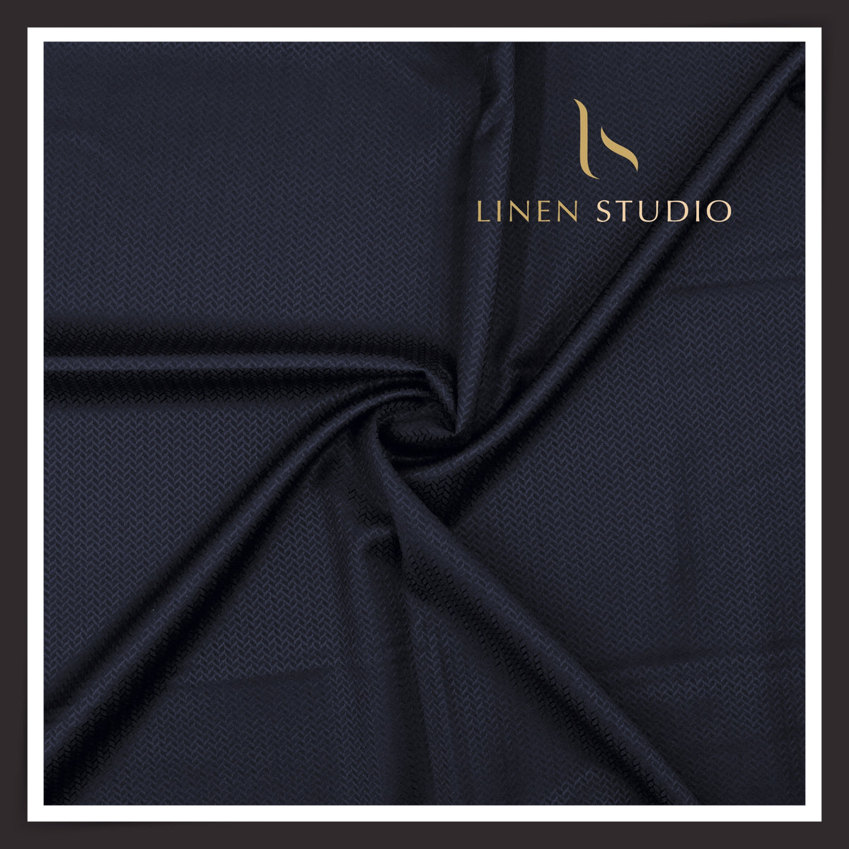 Vercelli Italy Harmony 130’s Australian Merino Wool Rich Dobby Suiting - Blue Tonal Chevron (NEW) (Zoom In)