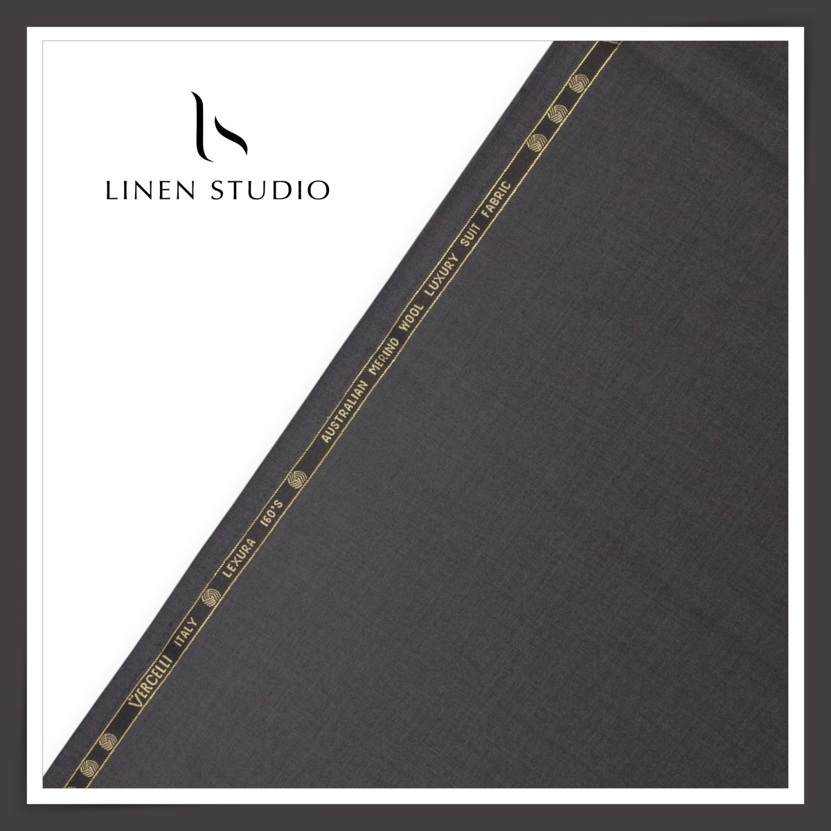 Vercelli Italy Lexura 160's 50% Australian Merino Wool Rich Twill Weave Suiting - Steel Grey (NEW)