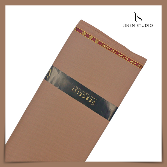 120's Australian Merino Wool by Vercelli - Bright Reddish Brown (NEW)