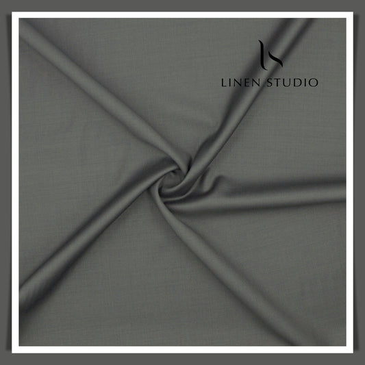 1.00 MTR SUITING END BIT - Super 110's Australian Merino Wool by Vercelli Italy - Natural Grey (FLAT RATE)