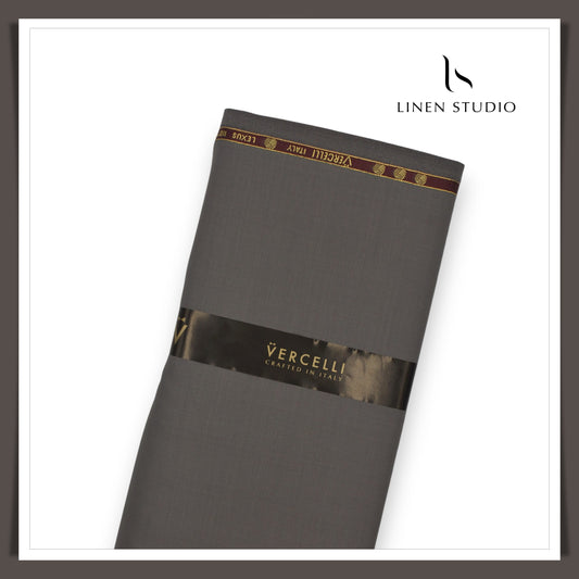 Super 110's Australian Merino Wool by Vercelli Italy - Gravel Grey (NEW)