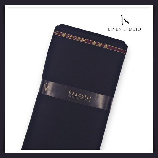 Super 110's Australian Merino Wool by Vercelli Italy - Darkest Purplish Blue (NEW)