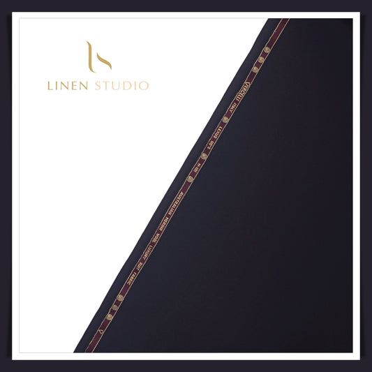 Super 110's Australian Merino Wool by Vercelli Italy - Darkest Purplish Blue (NEW)