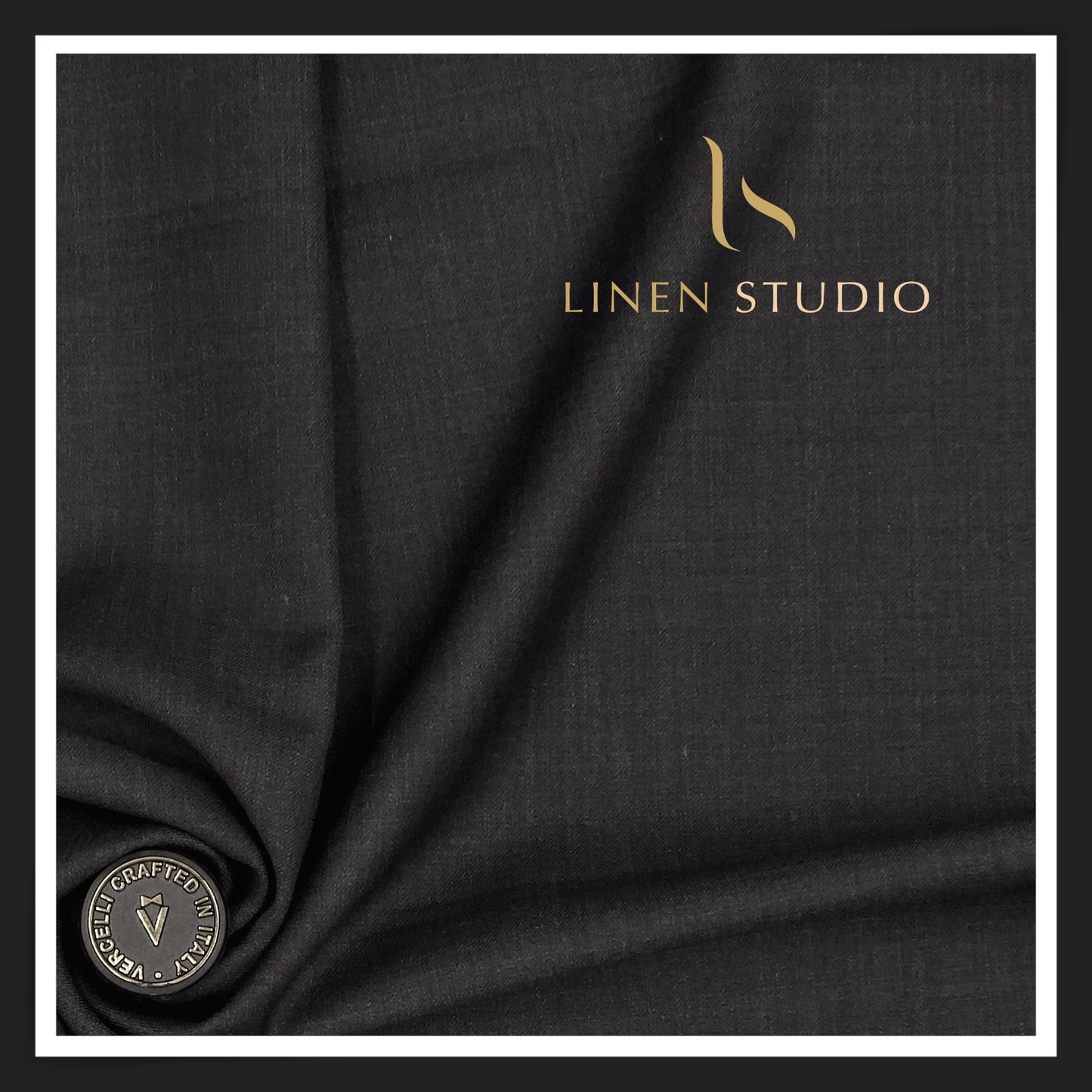 Super 110's Australian Merino Wool Suiting by Vercelli Italy - Dark Grey (NEW)