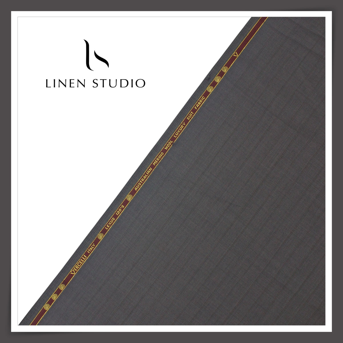120's Australian Merino Wool by Vercelli - Vampire Grey Stripes (NEW) (FLAT RATE 40% OFF)
