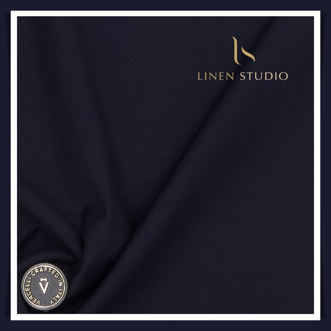 Super 160's Australian Merino Wool by Vercelli - Japan Navy Blue (Darkest)