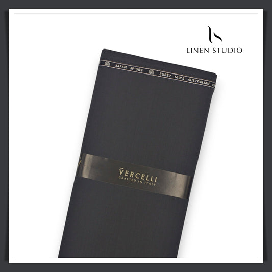 Super 140's Australian Merino Wool by Vercelli - Charcoal Grey (Highest Selling)
