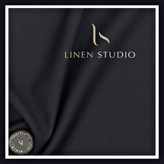 Vercelli Italy Matty Textured Super 140's 70% Australian Merino Wool Suiting - Japan Navy (NEW) (Zoom In)
