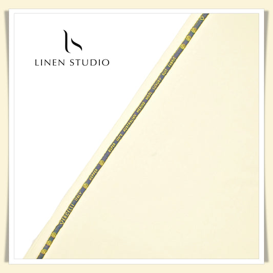 Super 120's Australian Merino Wool by Vercelli - Dark Cream (Fastest Seller)