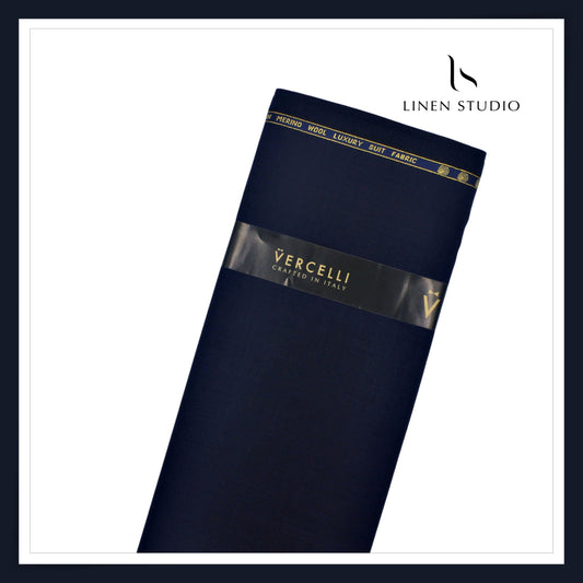 Super 120's Australian Merino Wool by Vercelli - Dark Space Blue (NEW)