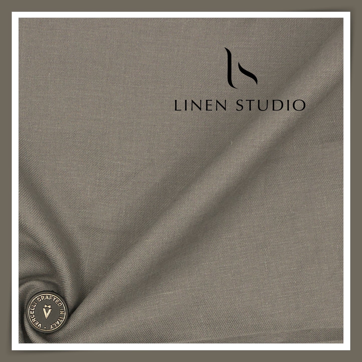 60 Lea French Linen Premium Suiting by Vercelli Italy - Sandstone Grey (NEW)
