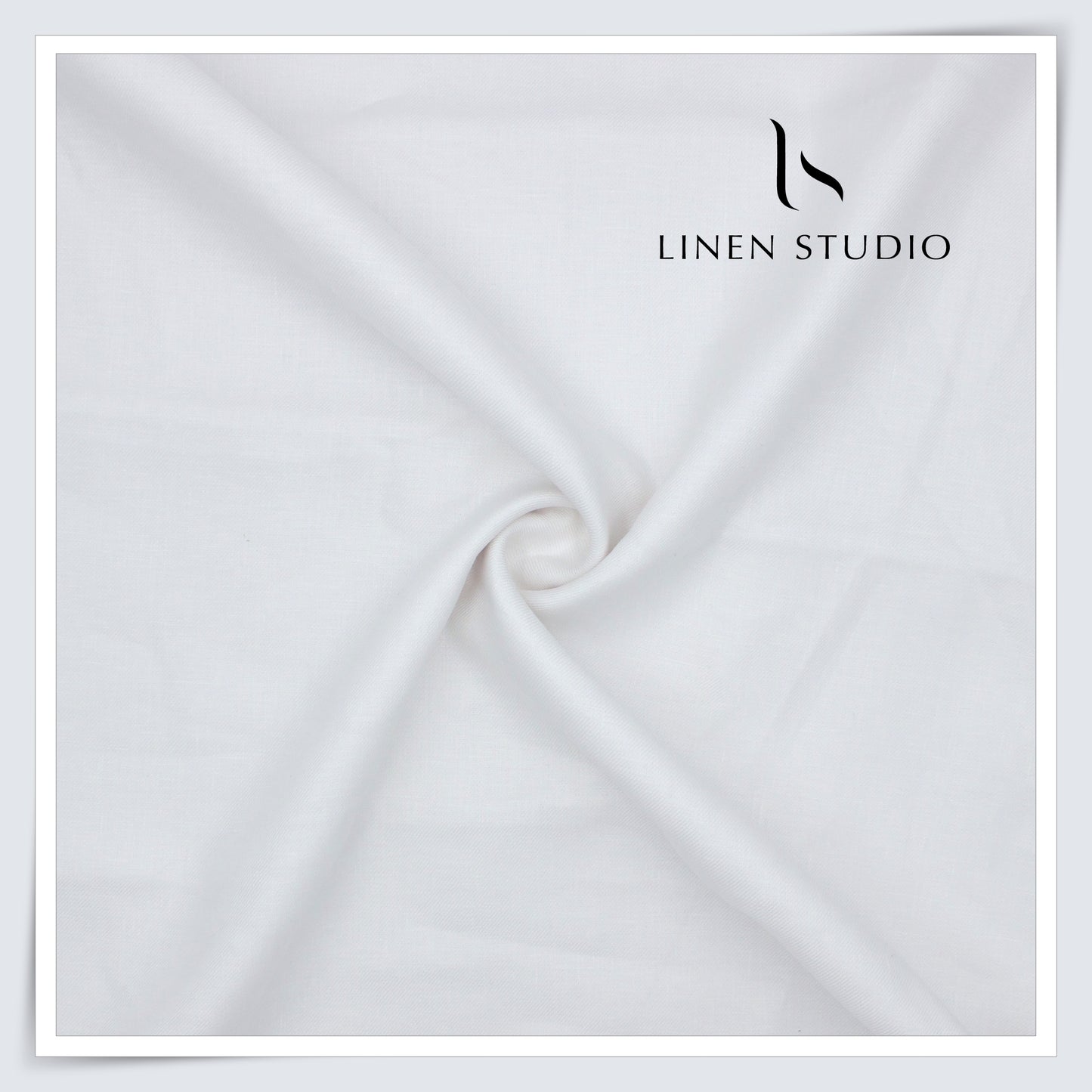 French Linen Suiting by Vercelli Italy 44 Lea Twill - Extra Bright White (NEW)