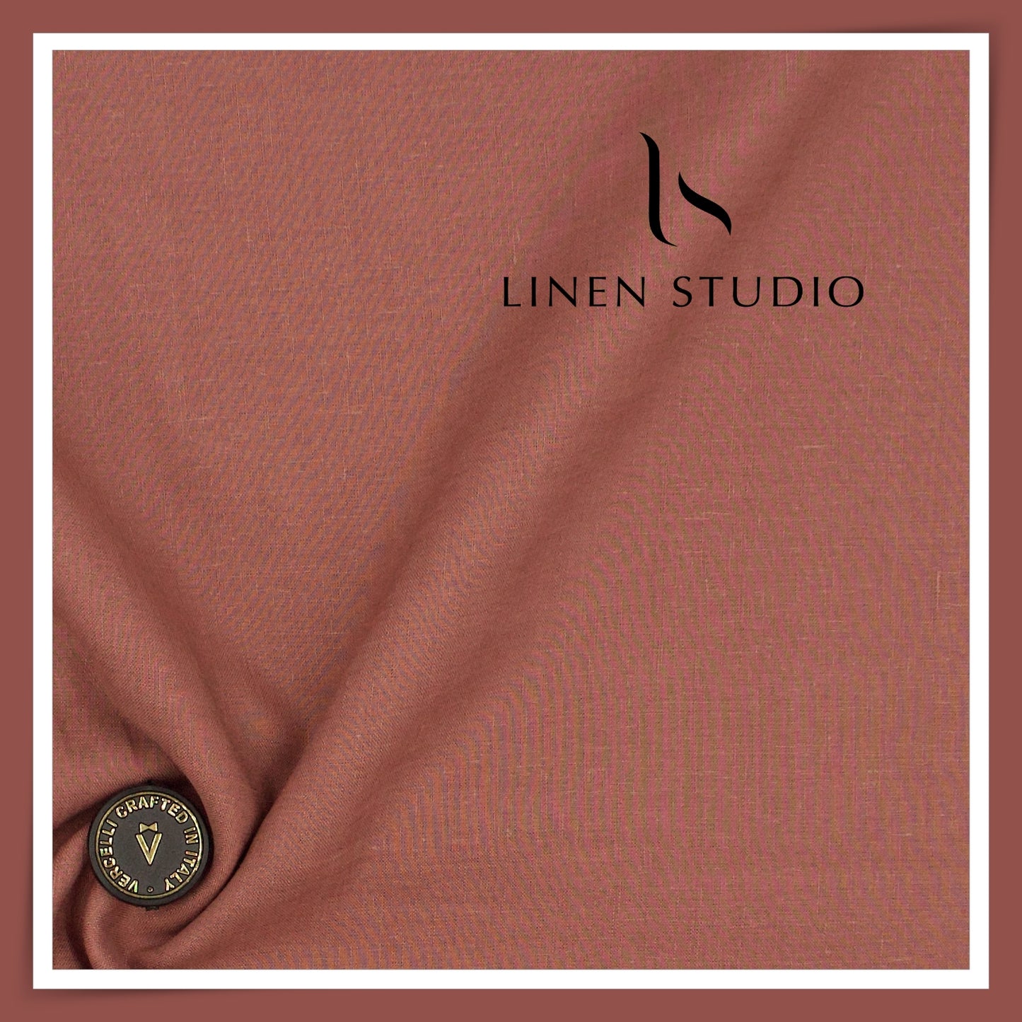 80 Lea French Linen Shirting by Vercelli Italy - French Rose (1st in India) (NEW)