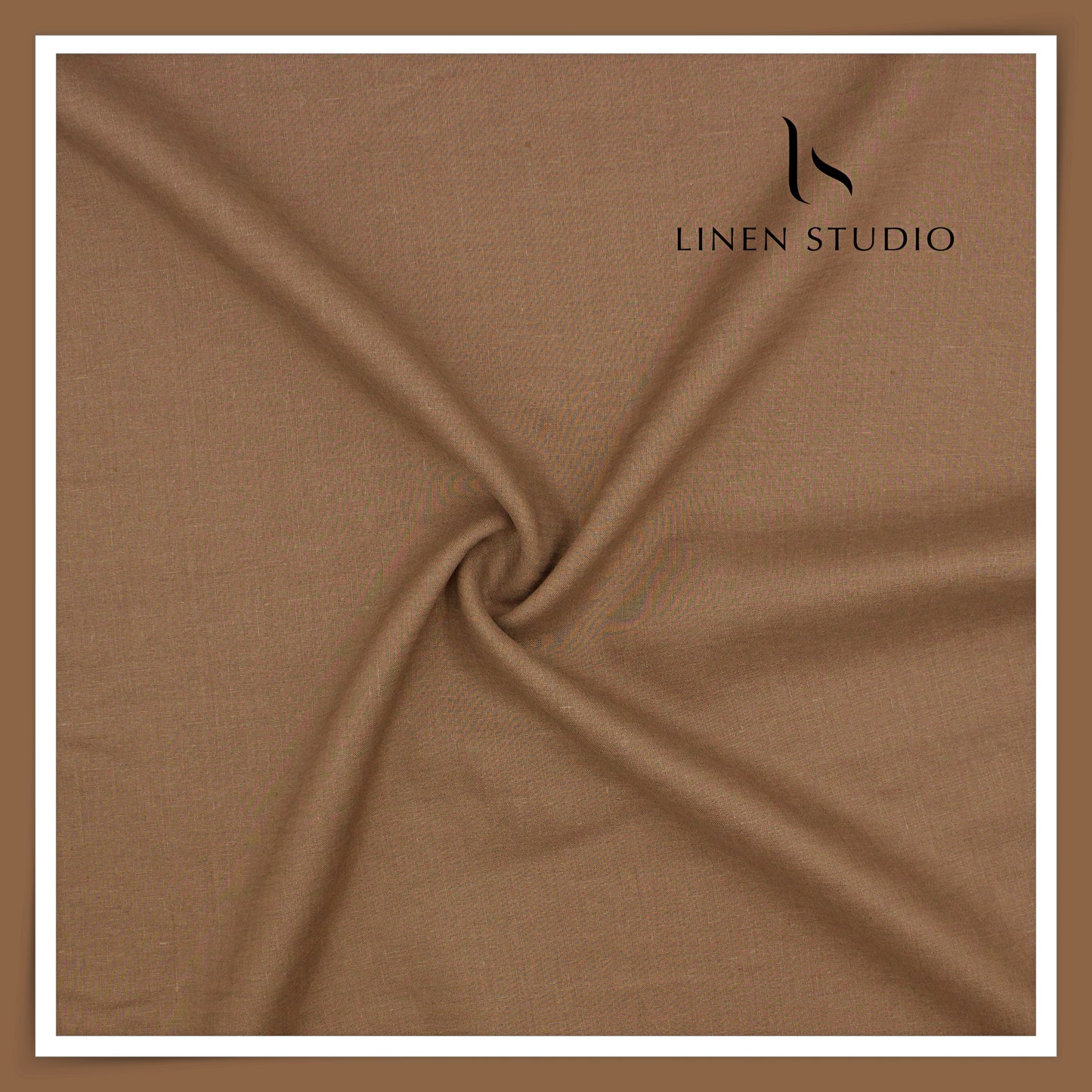 80 Lea French Linen Shirting by Vercelli Italy - Cocoa Brown (1st in India) (NEW)
