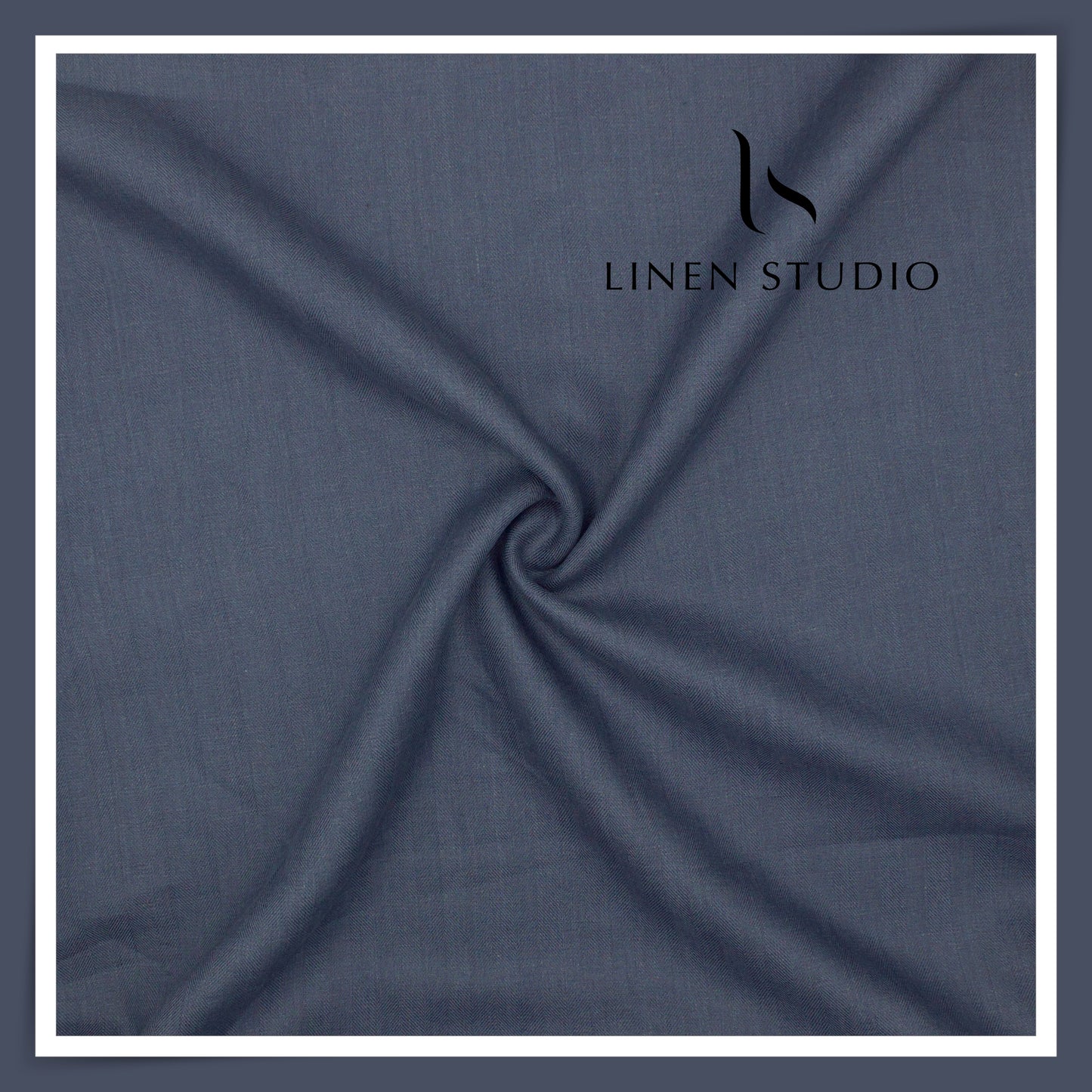 1.10 MTR SUITING - FRENCH PREMIUM PURE LINEN SUITING BY VERCELLI ITALY 44 LEA HERRINGBONE EB 106 (FLAT RATE)