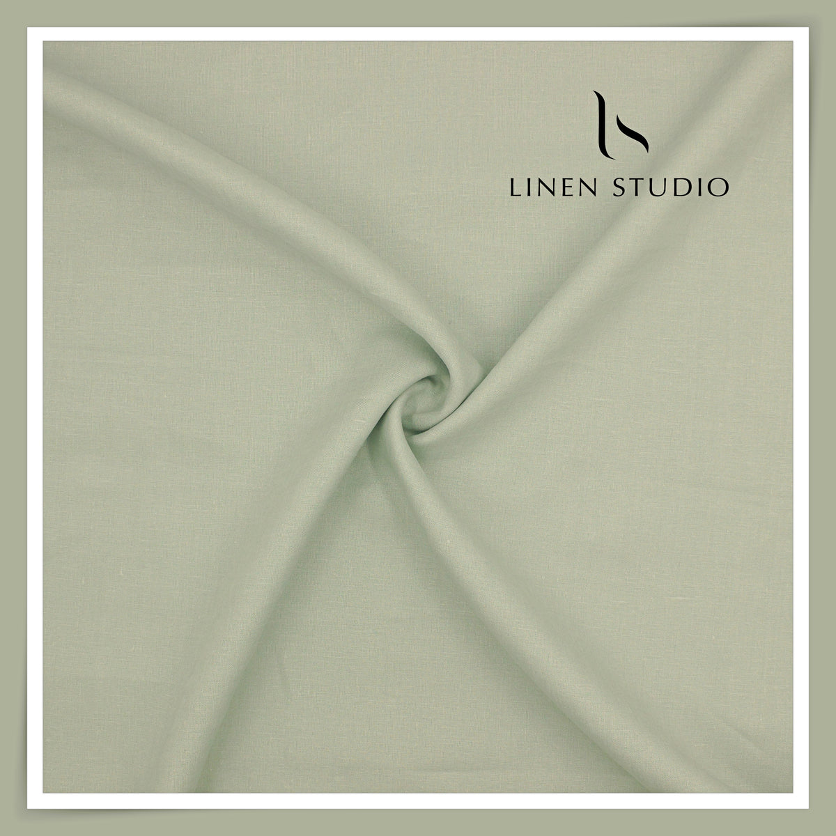 70 Lea Pure French Linen Shirting by Vercelli Italy - Pastel Green (NEW) (Limited Stock)