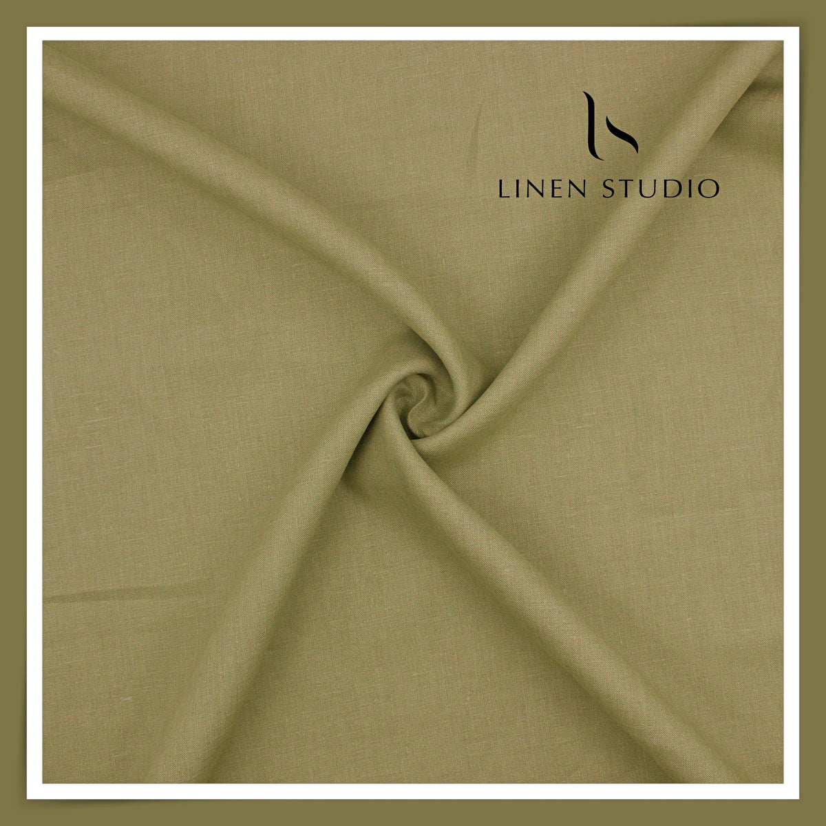 70 Lea Pure French Linen Shirting by Vercelli Italy - Limed Green (NEW) (Limited Stock)
