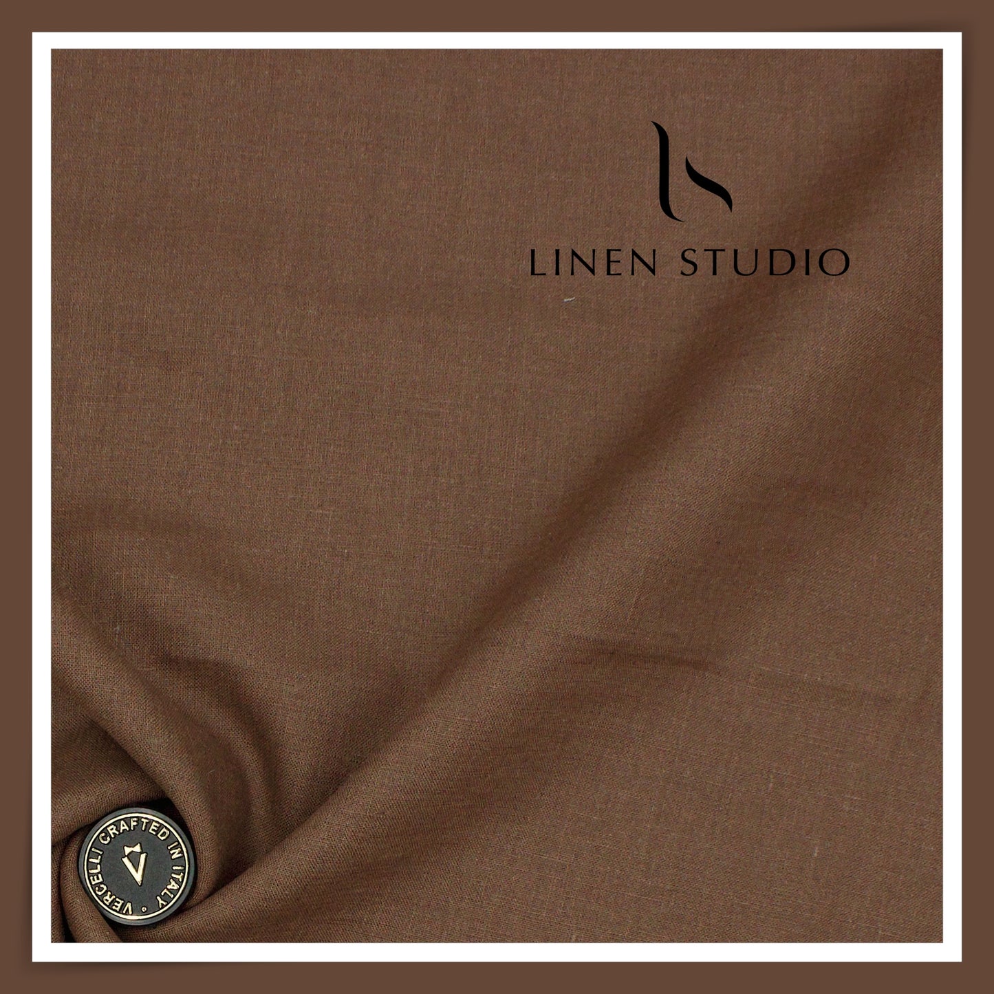 70 Lea Pure French Linen Shirting by Vercelli Italy - Old Copper (NEW) (Limited Stock)