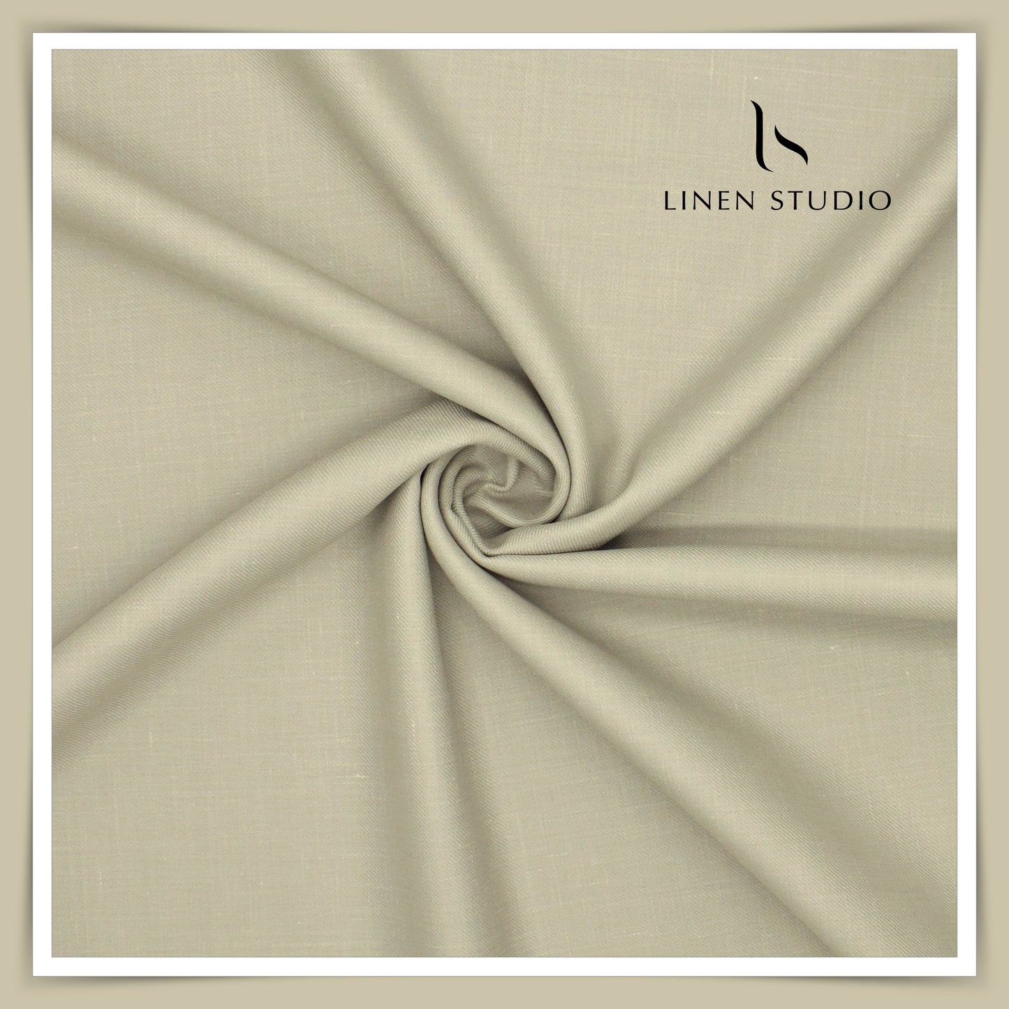 140's Merino Wool / Linen / Silk by Vercelli Italy - Beige (1st in India)