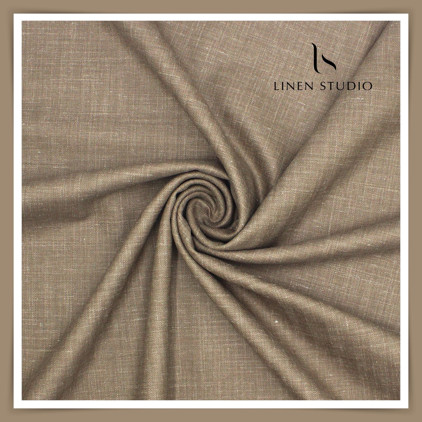 140's Merino Wool / Linen / Silk by Vercelli Italy - Sugar Brown (1st in India)