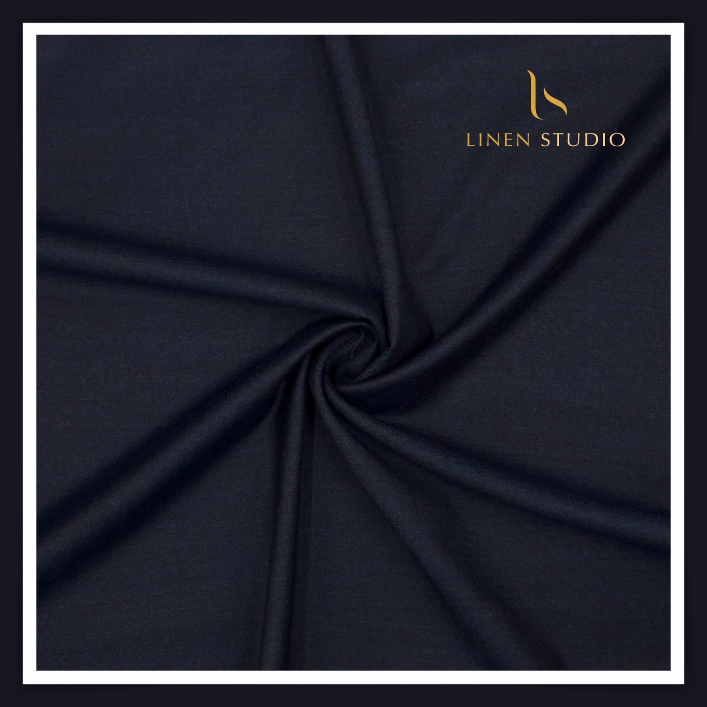 120's Australian Merino Wool by Vercelli - Milled Dark Blue (NEW)
