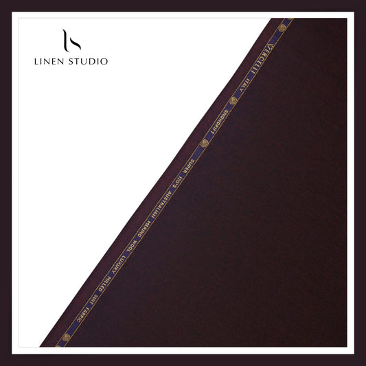 100% Australian Merino Wool by Vercelli - Milled Burnt Maroon (NEW)