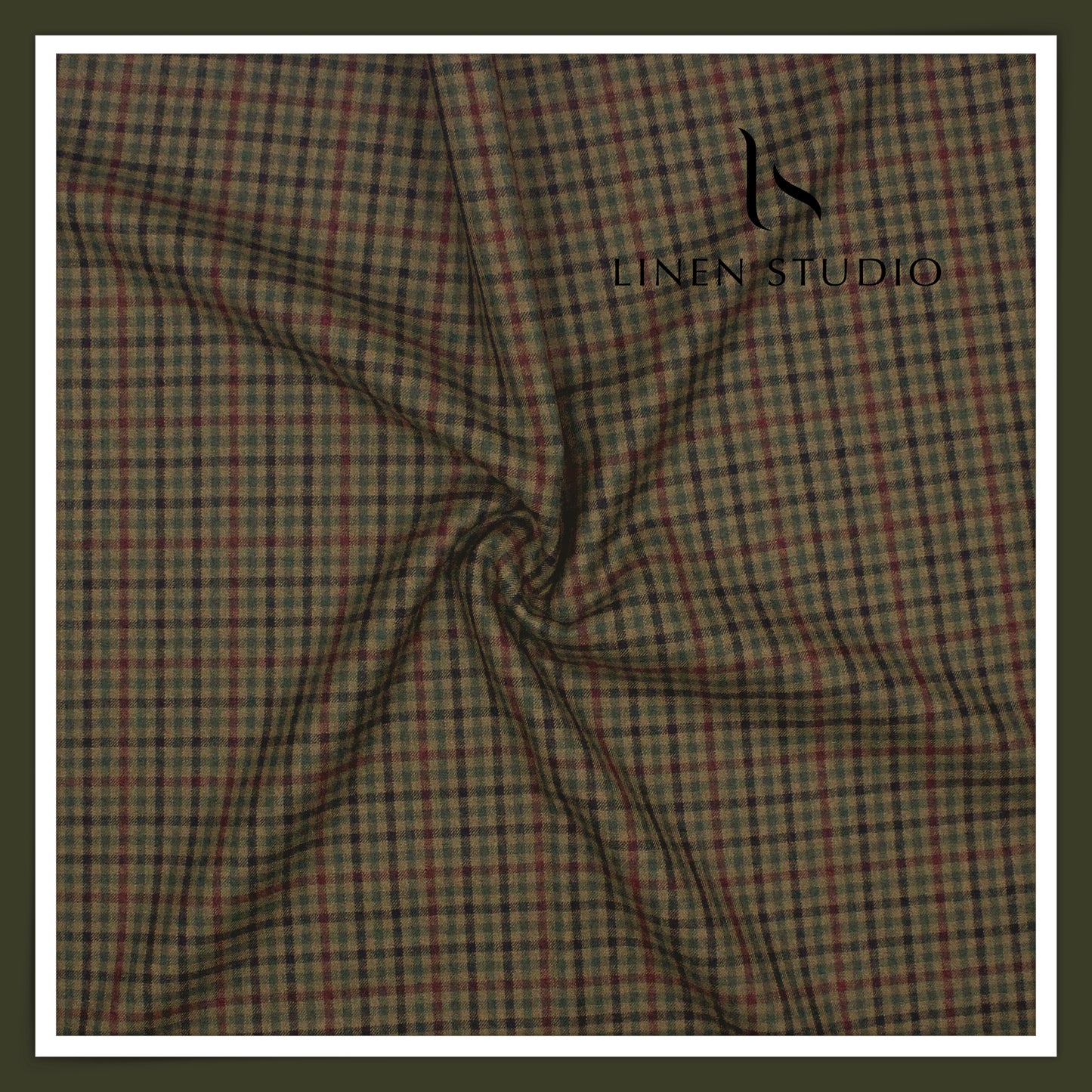130's Australian Merino Wool Milled Suiting by Vercelli - Italian Designer Checks (NEW)