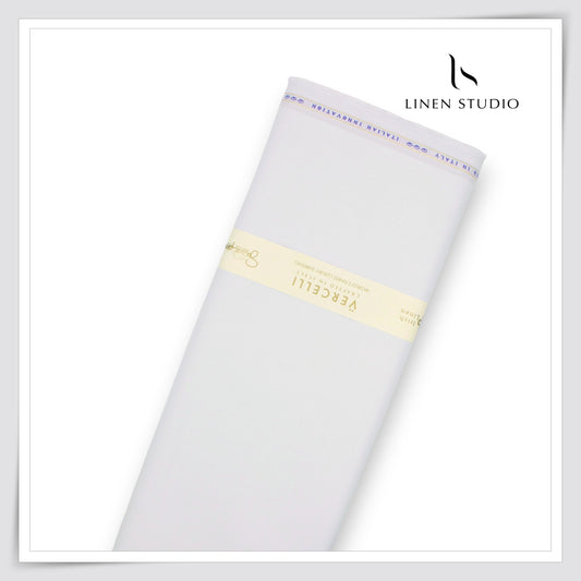 2/100's Water Resistant Supima Cotton Shirting by Vercelli - Lightest Grey (NEW)