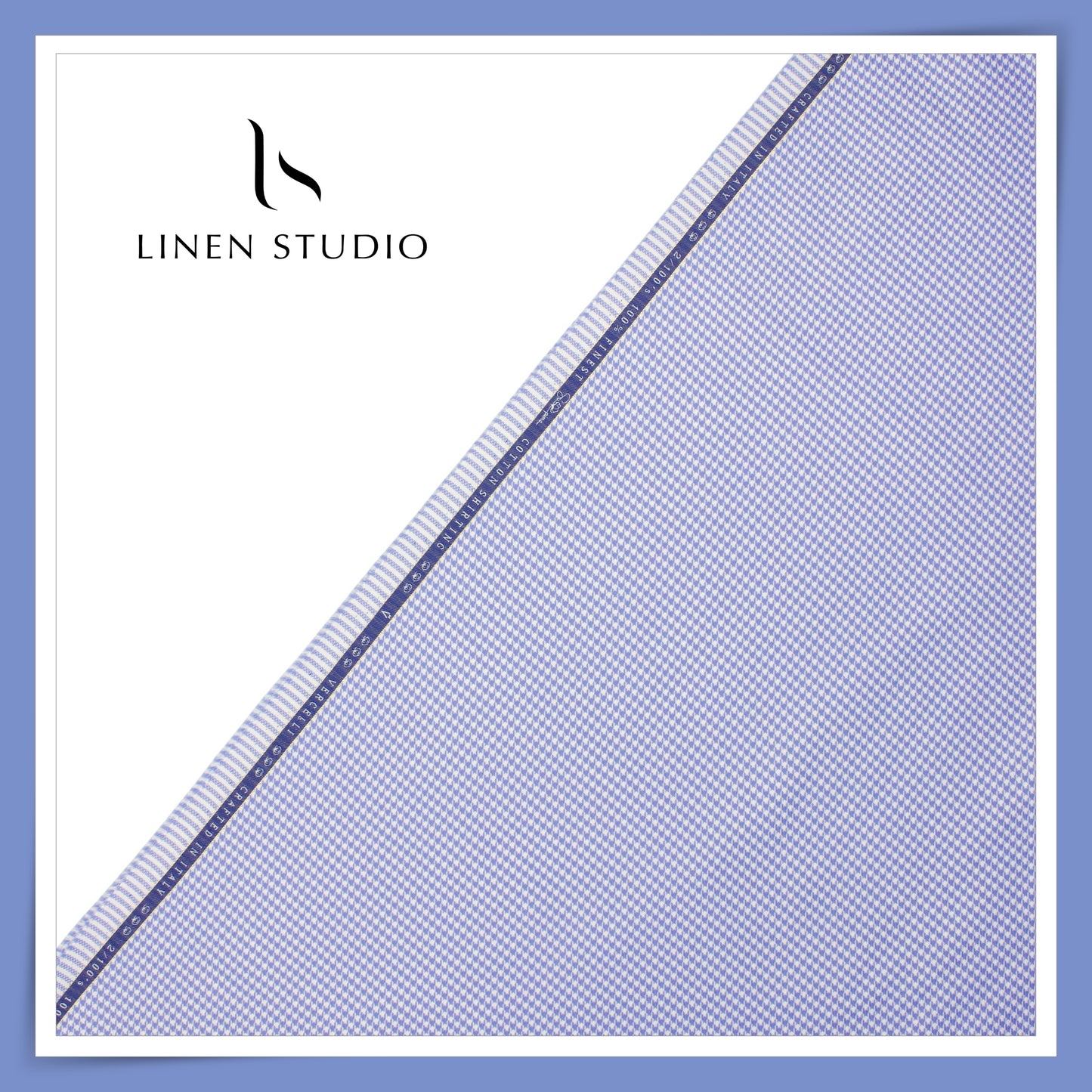 1.00 MTR SHIRTING END BIT- VERCELLI 2/100'S SUPIMA COTTON (FLAT RATE)