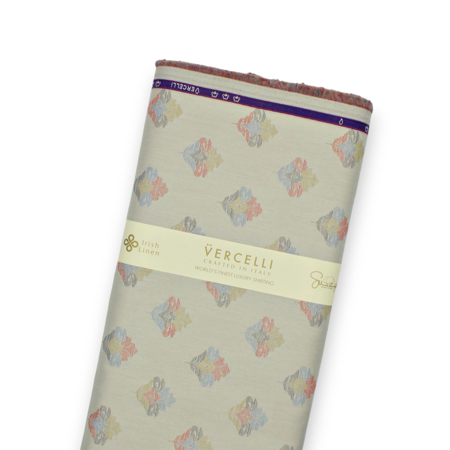 100% Finest Supima Cotton Jacquard Shirting by Vercelli Italy - Pale Green (Fastest Selling)