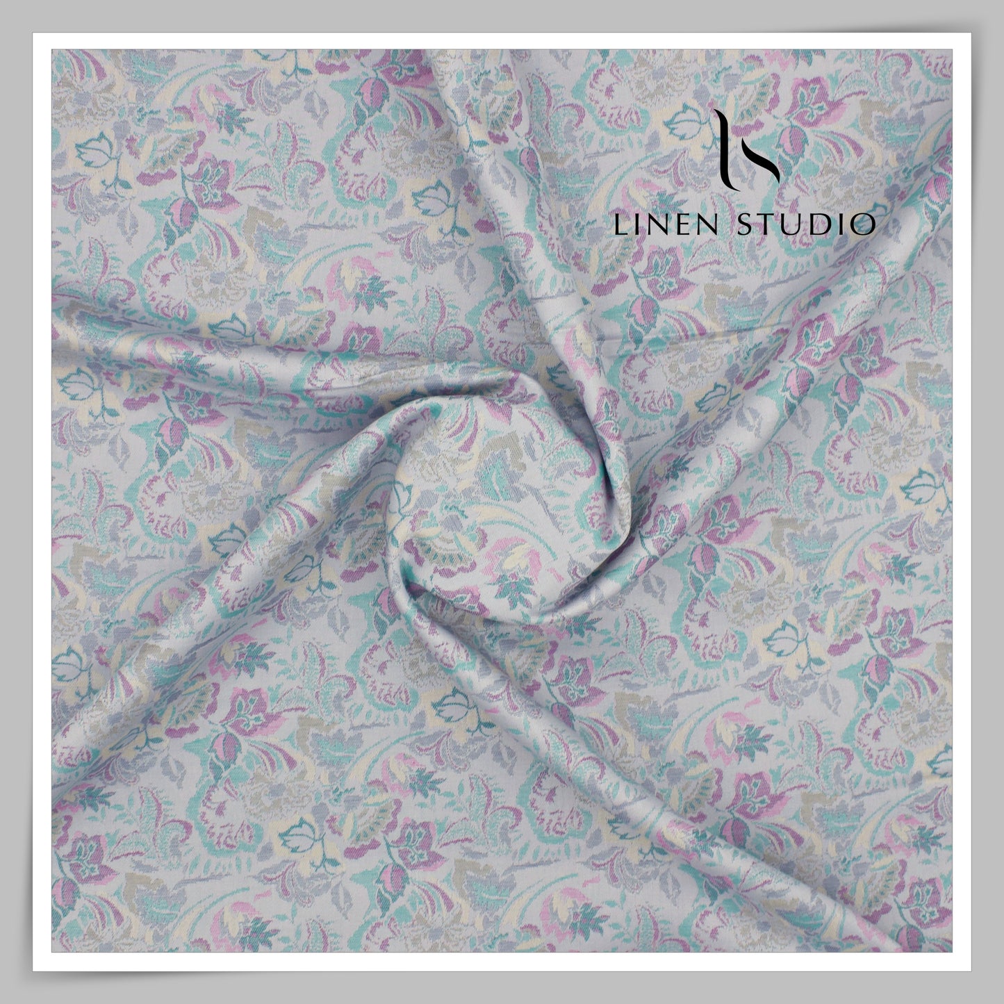 100% Finest Supima Cotton Jacquard Shirting by Vercelli Italy - French Grey (Fastest Selling)