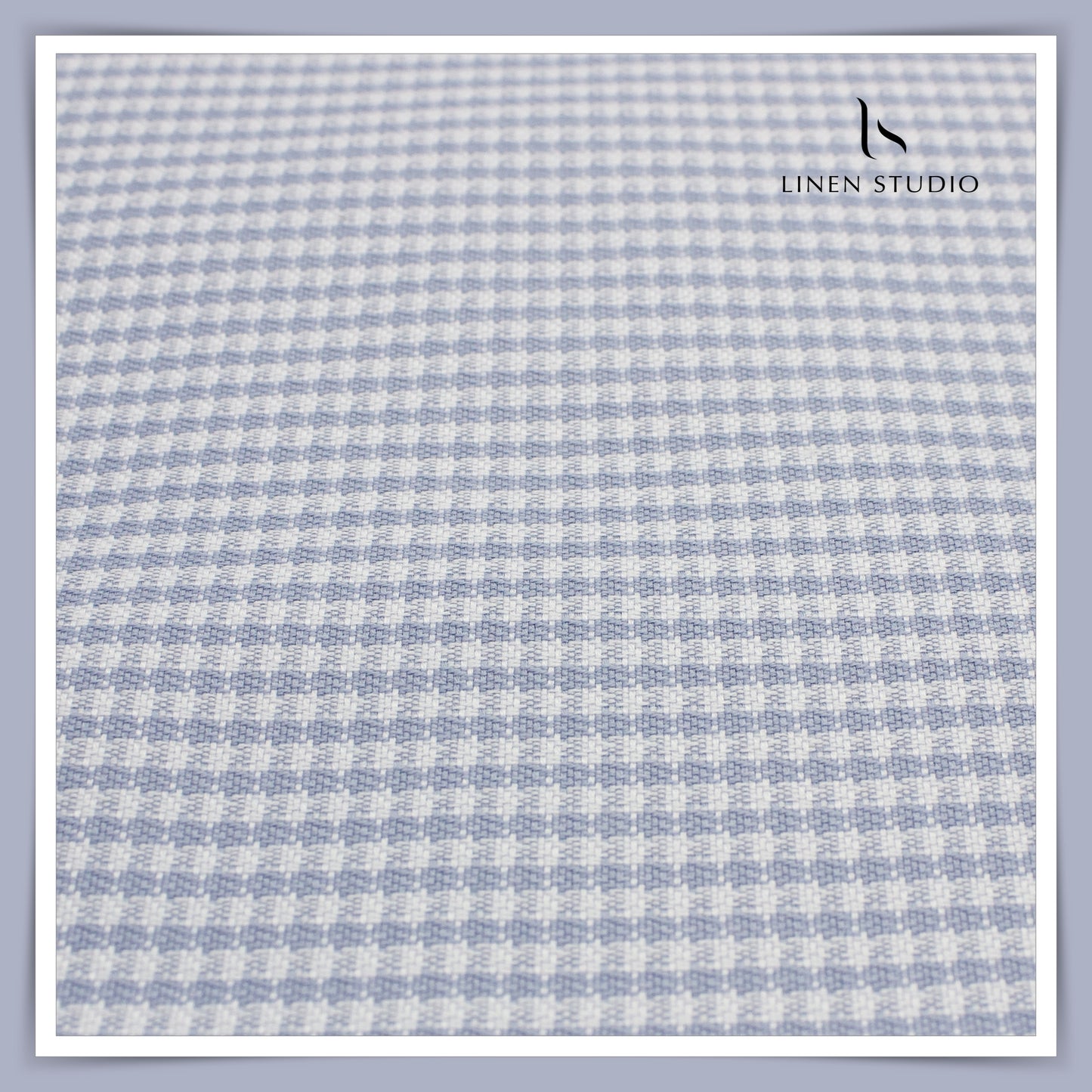 2/100's Finest Supima Cotton by Vercelli - White and Blue Gingham