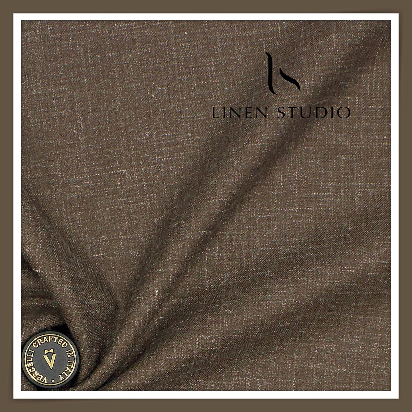 140's Merino Wool / Linen / Silk Suiting by Vercelli Italy - Rome Cafe Noir (NEW)