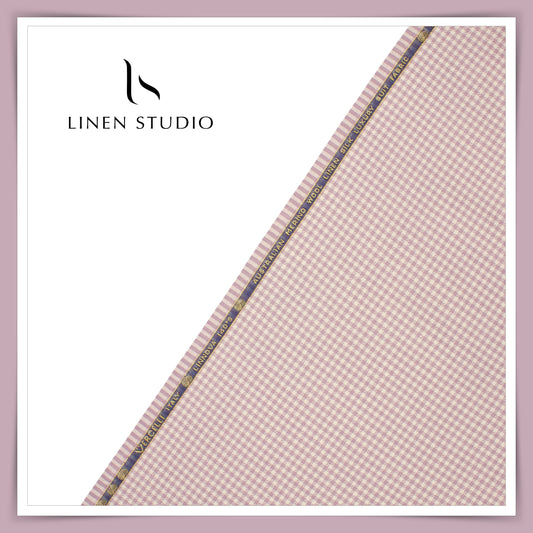 140's Merino Wool / Linen / Silk by Vercelli Italy - London Hue Shepard Checks (NEW)