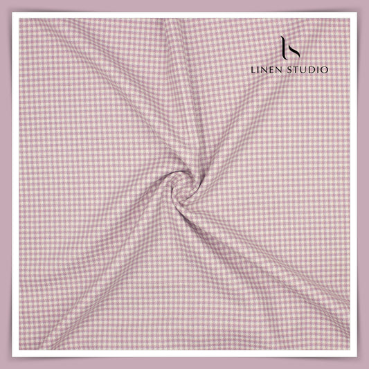 140's Merino Wool / Linen / Silk by Vercelli Italy - London Hue Shepard Checks (NEW)