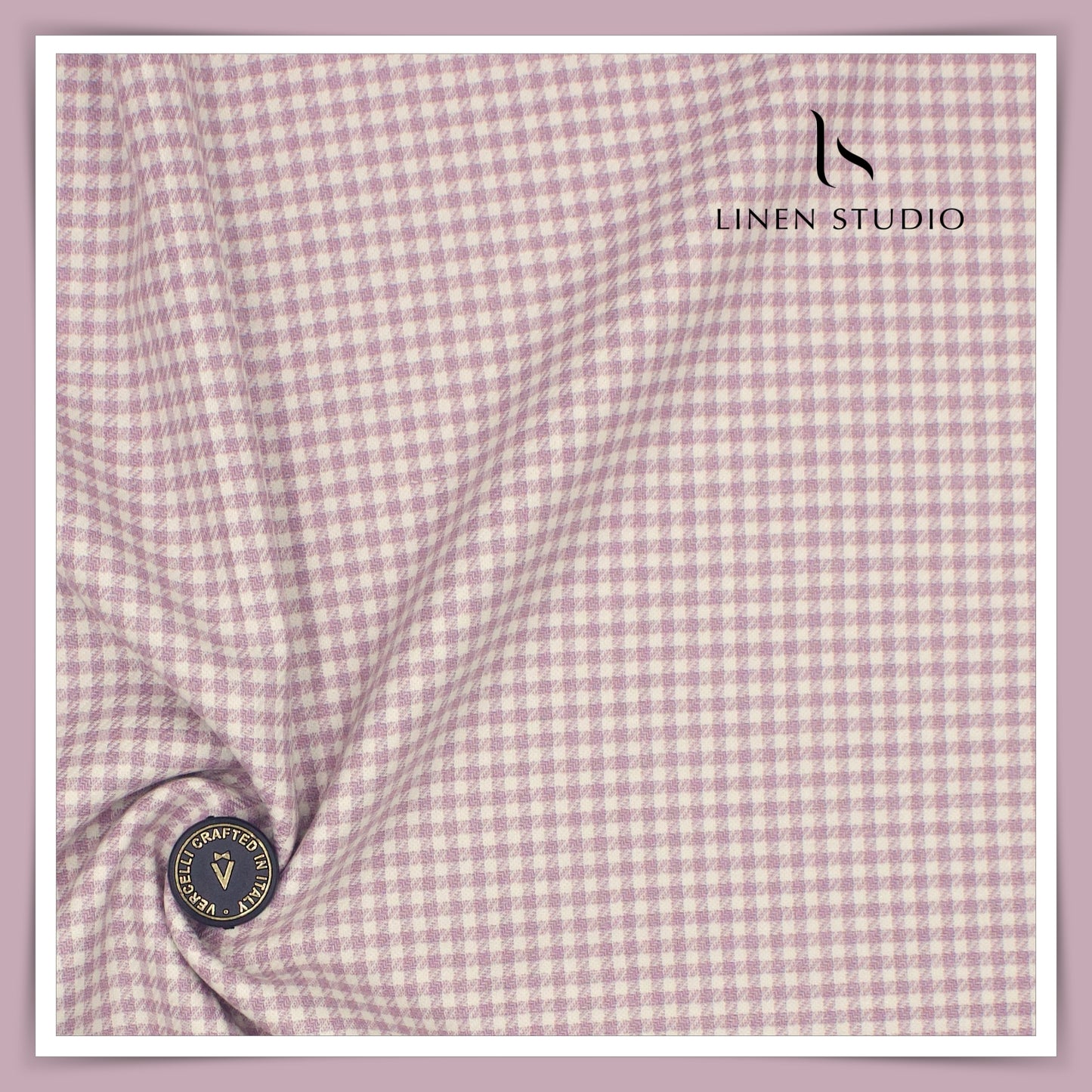 140's Merino Wool / Linen / Silk by Vercelli Italy - London Hue Shepard Checks (NEW)