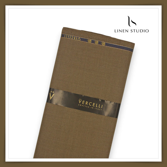 120's Australian Merino Wool by Vercelli - Milled Golden Brown (NEW)